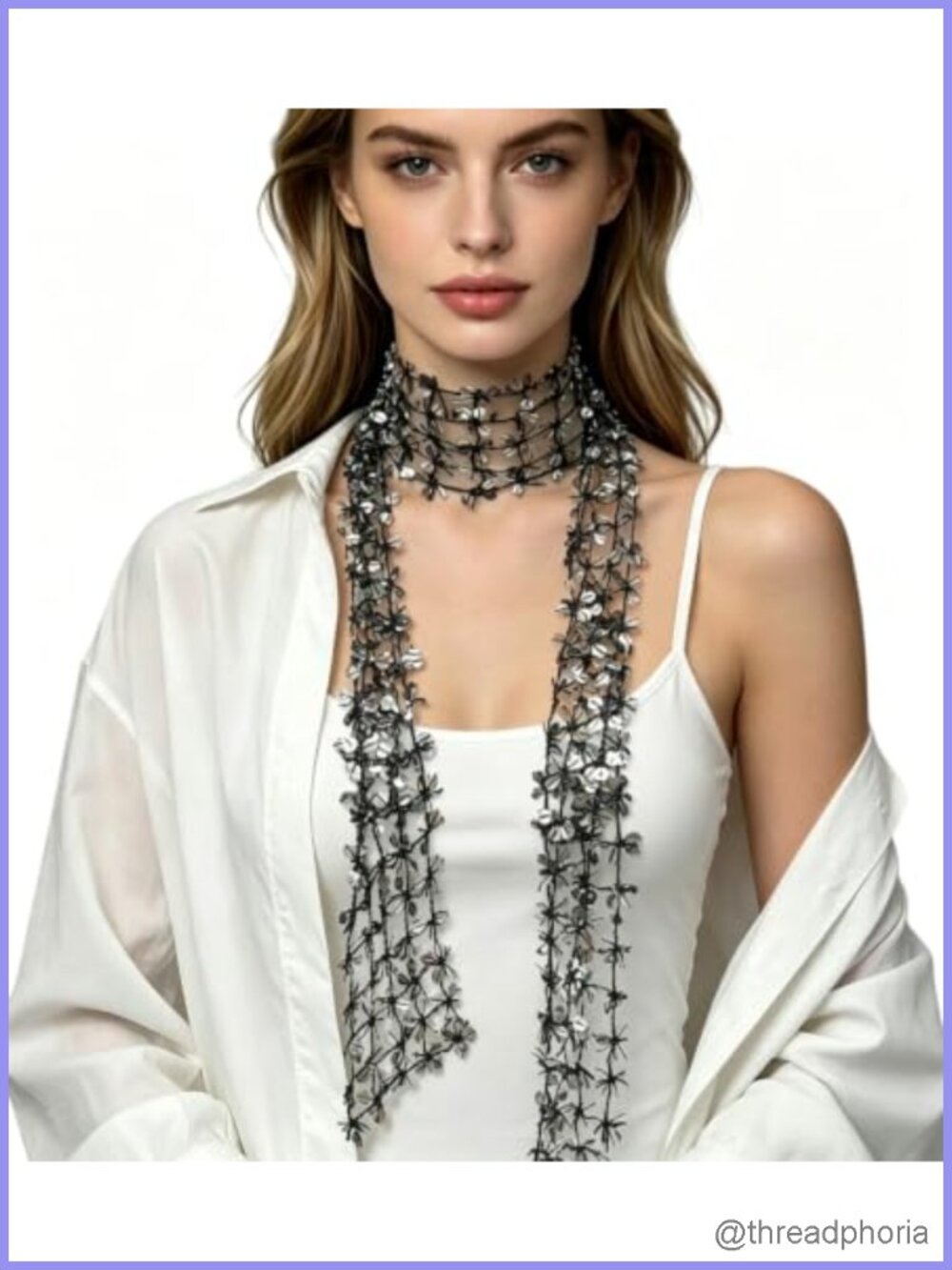 Sequin Scarf Fashion Women's Party Accessory 60in Skinny
